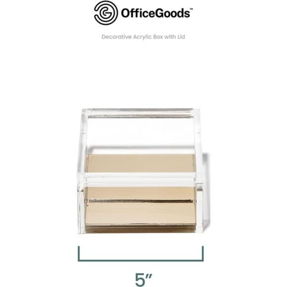 Acrylic Desk Organizer w/Gold Base – Functional & Elegant Odds & Ends Box - Picture 4 of 8